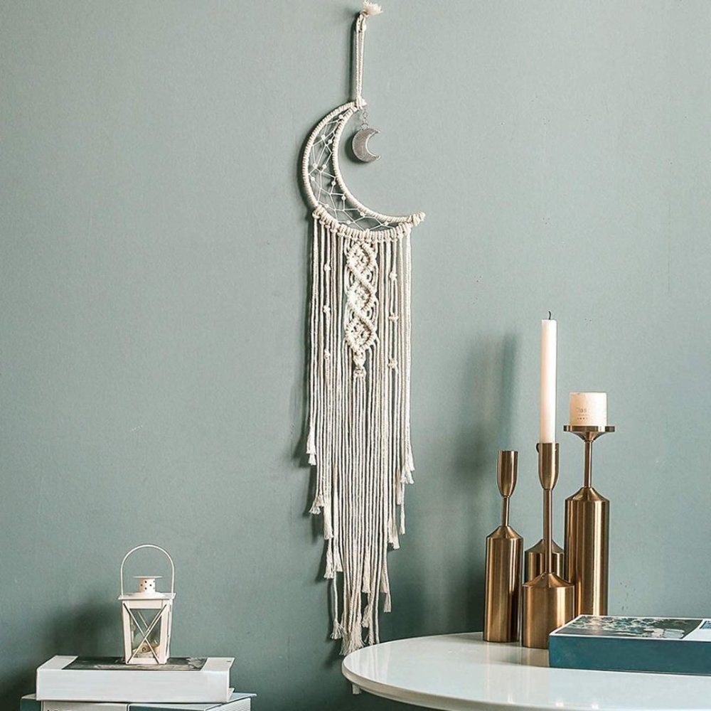 Boho Moon Braided Macrame Cute Wall Decor/Tapestry - Picture 5 of 6